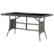 Tuintafel 140x80x74 cm poly rattan grijs