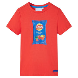 Kindershirt met korte mouwen 104 rood