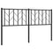 Hoofdbord 150 cm metaal zwart