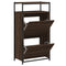 Schoenenkast 60x34x112 cm bewerkt hout bruineikenkleurig