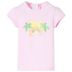 Kindershirt 128 lichtroze