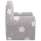 Kinderslaapbank met sterren zacht pluche lichtgrijs