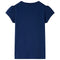Kindershirt hond in bootprint 128 marineblauw