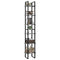 Boekenkast met 6 schappen 40x30x210 cm spaanplaat betongrijs