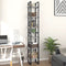 Boekenkast met 6 schappen 40x30x210 cm spaanplaat betongrijs