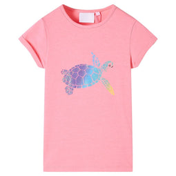 Kindershirt 140 felroze