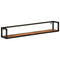 Wandschappen 2 st 110x17x17 cm massief acaciahout en ijzer