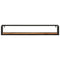 Wandschappen 2 st 110x17x17 cm massief acaciahout en ijzer