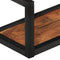 Wandschappen 2 st 110x17x17 cm massief acaciahout en ijzer