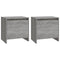 Nachtkastjes 2 st 45x34x44,5 cm spaanplaat grijs sonoma eiken