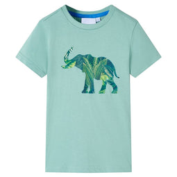 Kindershirt 128 lichtkakikleurig