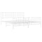 Bedframe met hoofd- en voeteneindemetaal wit 180x200 cm