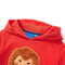 Kindertrui met capuchon 104 rood