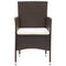 Tuinstoelen 2 st poly rattan bruin