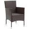 Tuinstoelen 2 st poly rattan bruin