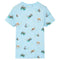 Kindershirt 104 gemleerd lichtblauw