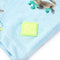 Kindershirt 104 gemleerd lichtblauw