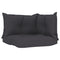 Bankkussens pallet 3 st stof antraciet