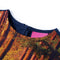 Kinderjurk met lange mouwen paardenprint 116 marineblauw