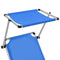 Ligbed inklapbaar met dak aluminium en textileen blauw