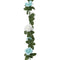 Kunstbloemslingers 6 st 240 cm blauw en wit
