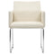 Eetkamerstoelen 2 st linnen-look stof wit