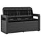 Tuinopbergbank 132,5 cm kunststof antraciet