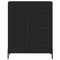 Dressoir 69,5x34x90 cm bewerkt hout zwart