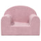 Kinderbank zacht pluche roze