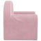 Kinderbank zacht pluche roze