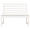 Tuinbank 109 cm massief grenenhout wit