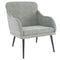 Fauteuil 63x76x80 cm fluweel lichtgrijs