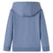 Kindertrui met capuchon 116 gemleerd blauw