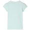 Kindershirt met kapmouwen 104 lichtmintkleur