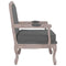 Fauteuil 64x64x90 cm stof donkergrijs