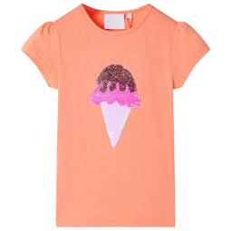 Kindershirt 104 neonoranje