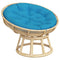 Zitkussen rond 100x11 cm oxford stof lichtblauw