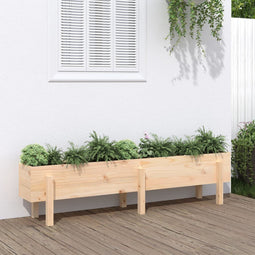 Plantenbak verhoogd 160x30x38 cm massief grenenhout