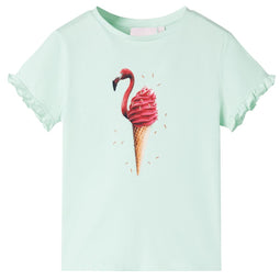 Kindershirt 116 lichtmintkleurig