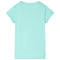 Kindershirt met hondenprint 128 lichtmintkleurig