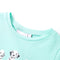 Kindershirt met hondenprint 128 lichtmintkleurig