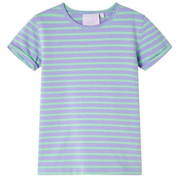 Kindershirt gestreept 104 felmintkleurig