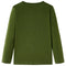 Kindershirt met lange mouwen helmprint 92 donkerkakikleurig