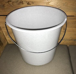 Emmer 10 L met stalen hengsel grijs (set van 2)