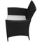 Tuinstoelen 2 stuks poly rattan zwart