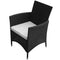 Tuinstoelen 2 stuks poly rattan zwart