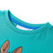 Kindershirt met korte mouwen 104 donkermintkleurig