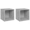 Tv-meubelen 2 st 37x35x37 cm spaanplaat betongrijs