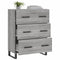 Dressoir 69,5x34x90 cm bewerkt hout grijs sonoma eikenkleurig