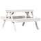 Picknicktafel 105x134x75 cm massief grenenhout wit